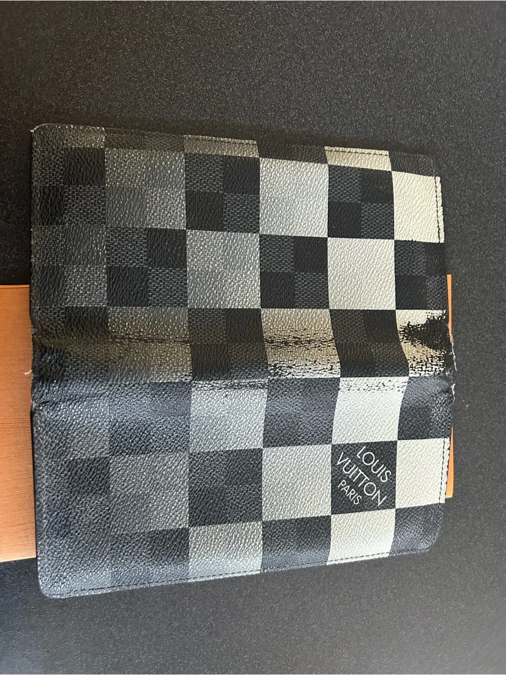 Louis Vuitton Damier Graphite Brazzaville Long Wallet - Black & Gray
